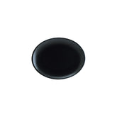 Bonna China Notte 9.75" x 7.5" x h:1" Oval Black Porcelain Platter (Set of 2)